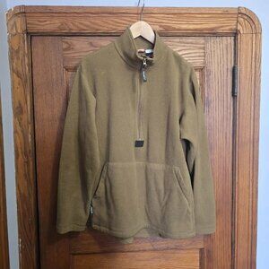Peckham USMC Polartec Fleece 1/2 Zip Pullover Shirt Jacket Mens MED Coyote Brown
